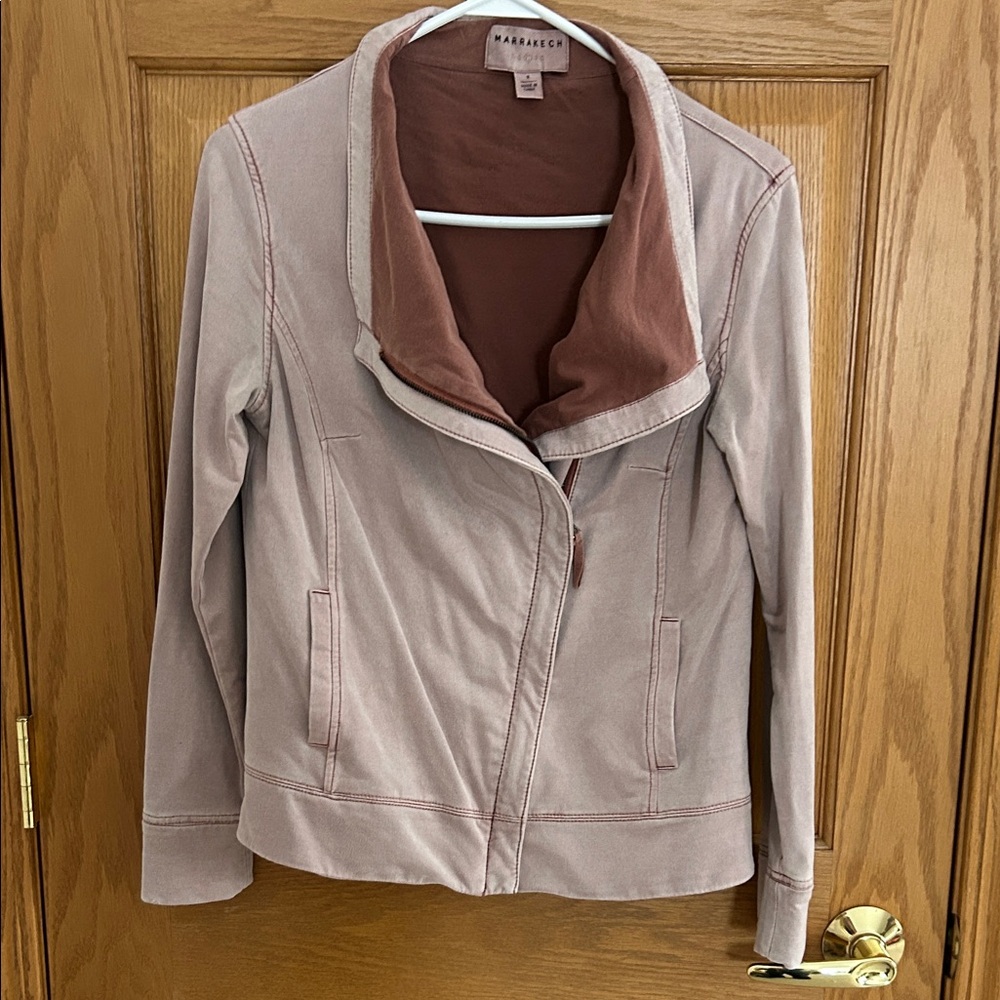 Marrakech Women’s mauvish pink leather look Jacket